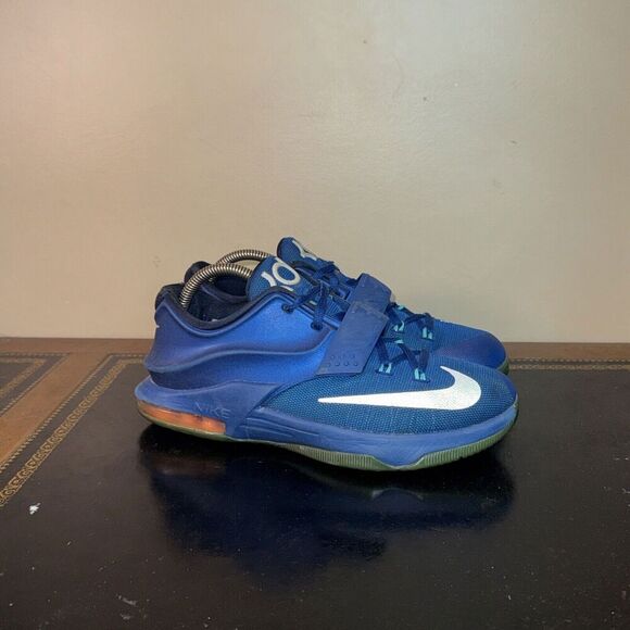 Nike KD 7 Low Elevate Blue White 669942-400 Gs Gradeschool Boys Size 7Y - Picture 1 of 5